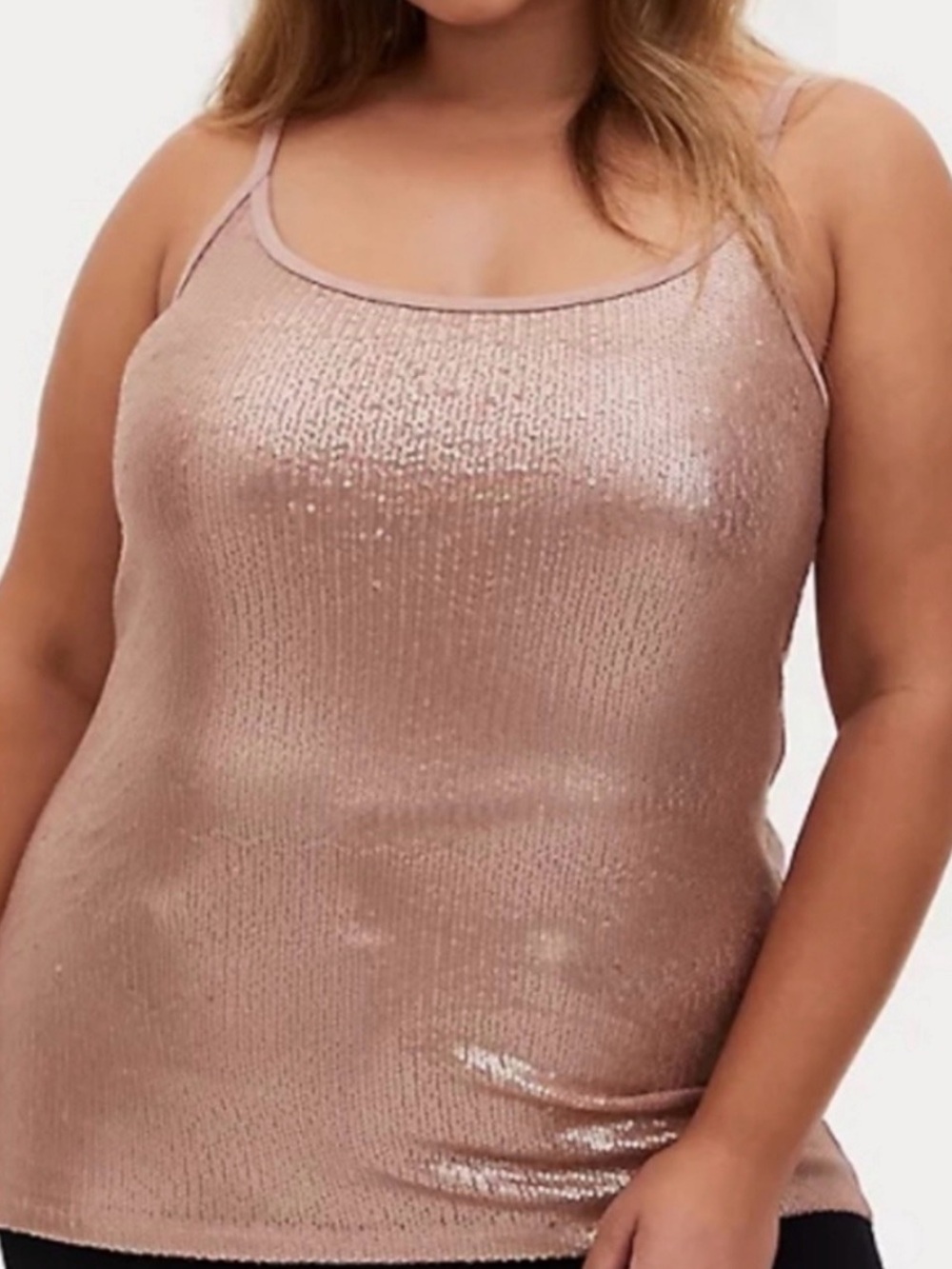 torrid Rose Gold Sequin Cami Tank